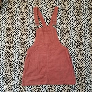 Blush Pink Corduroy Overalls